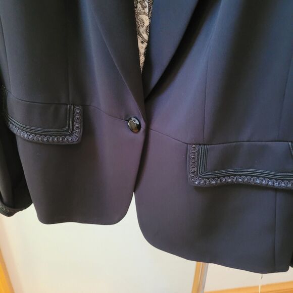 NWT jones new york collection black embroidered blazer sz 18w - Picture 4 of 14